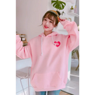 Strawberry Milk Kawaii Hoodie in Pastel Pink Inspired by Japanese Fashion - sweater