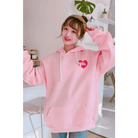 Strawberry Milk Kawaii Hoodie in Pastel Pink Inspired by Japanese Fashion - Cosparty