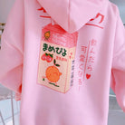 Strawberry Milk Kawaii Hoodie in Pastel Pink Inspired by Japanese Fashion - Cosparty