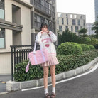 Strawberry Milk Knit Sweater with Hand Embroidery Details - Cosparty