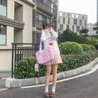 Strawberry Milk Knit Sweater with Hand Embroidery Details - Cosparty