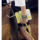 Strawberry Milk Purse with Gold Hardware and Hand Embroidery - Cosparty