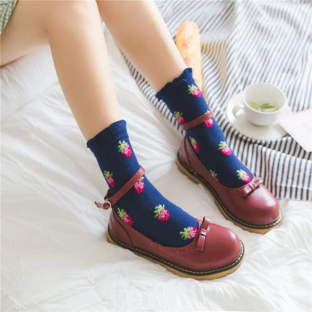 Strawberry Milk Socks Inspired by Harajuku Fashion - Socks