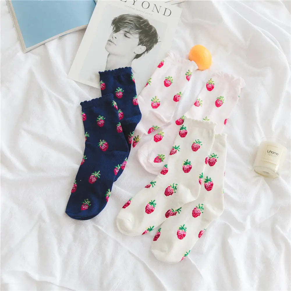 Strawberry Milk Socks Inspired by Harajuku Fashion - Socks