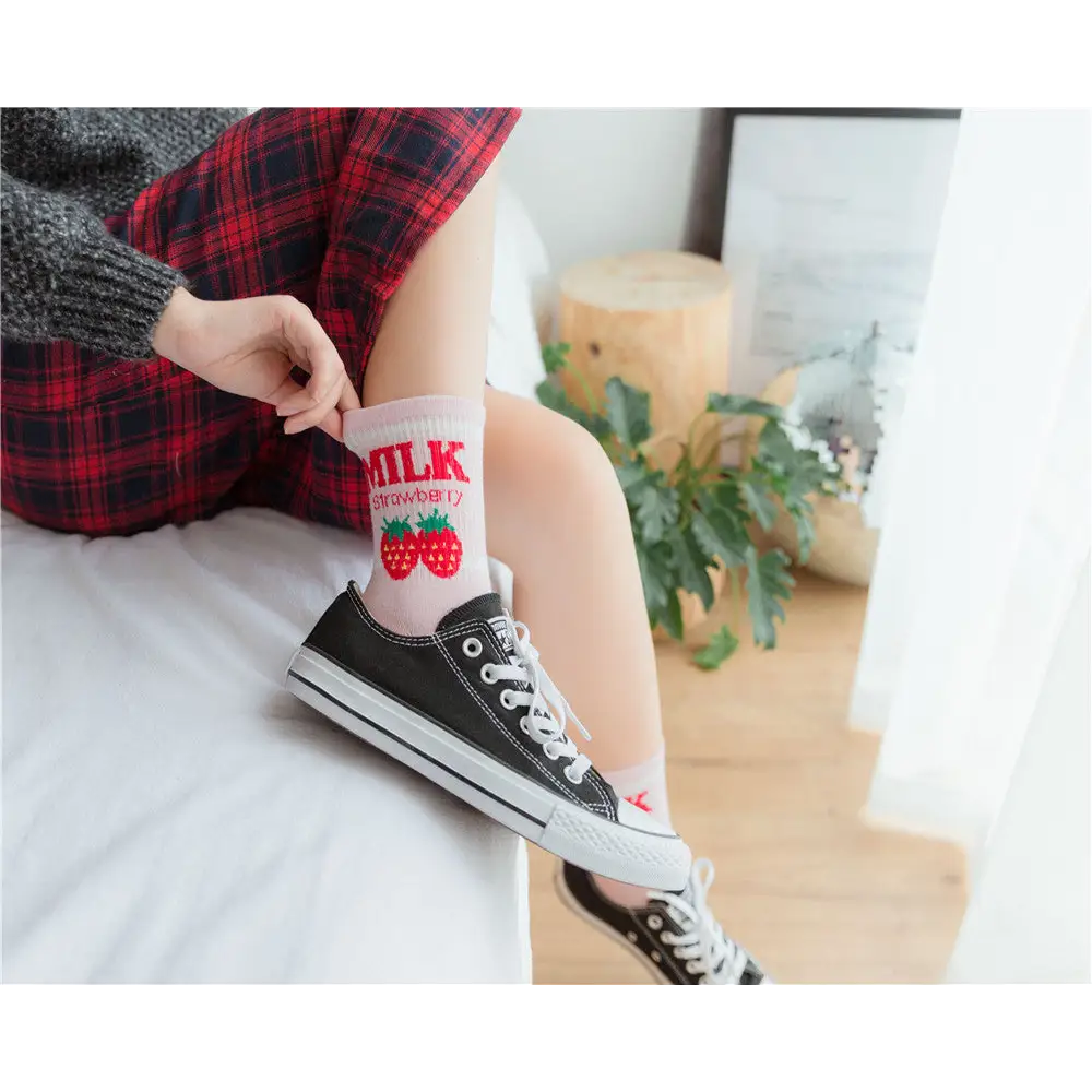 Strawberry Milk Socks Inspired by Harajuku Fashion - Socks