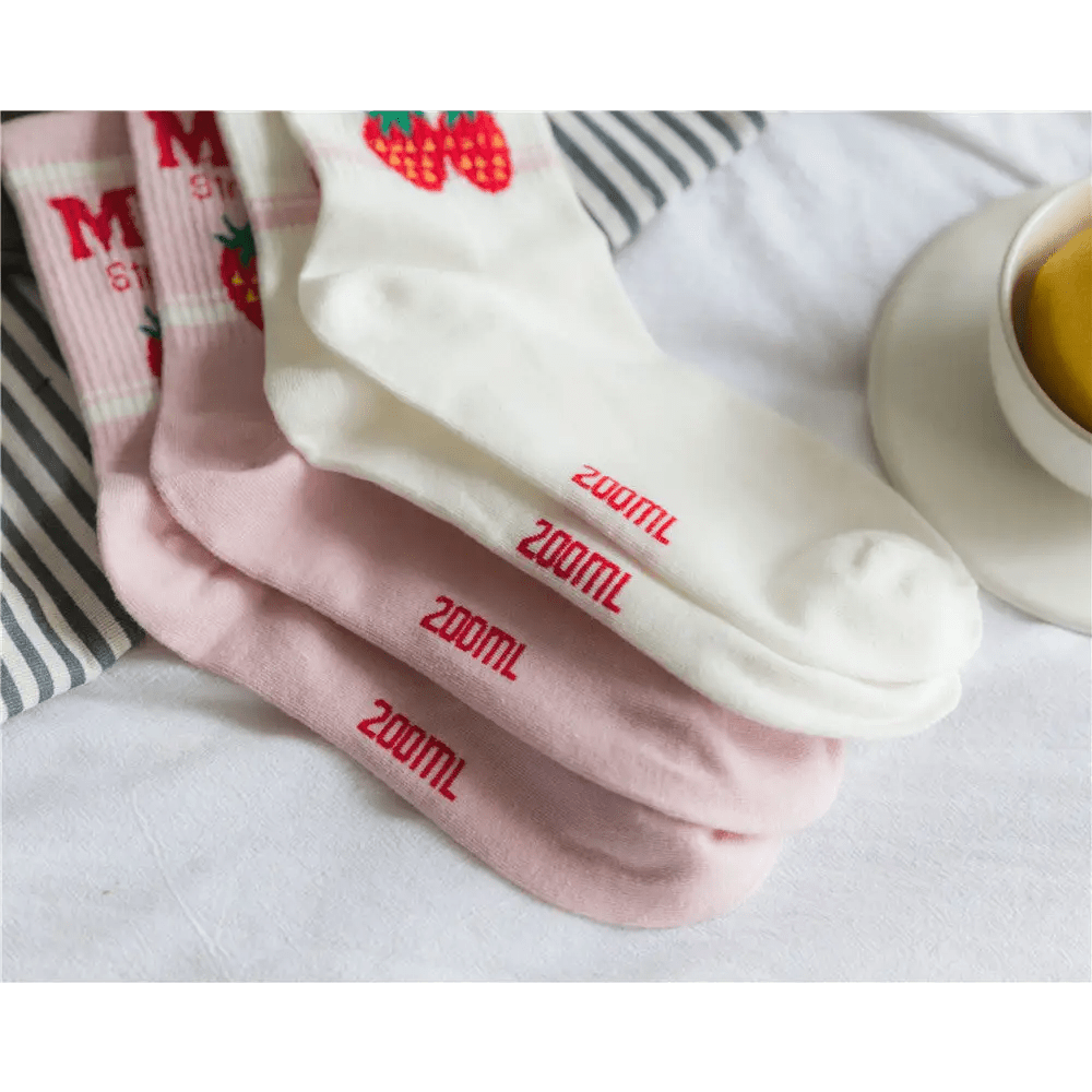 Strawberry Milk Socks Inspired by Harajuku Fashion - Cosparty