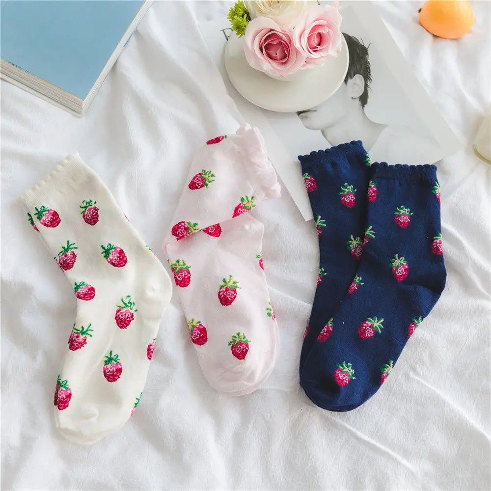 Strawberry Milk Socks Inspired by Harajuku Fashion - Cosparty