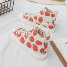 Strawberry-Patterned Sneakers for Kawaii Footwear Lovers - Shoes