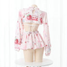 Strawberry Pink Cow Lingerie Cosplay Set - Lingerie