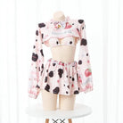 Strawberry Pink Cow Lingerie Cosplay Set - Cosparty