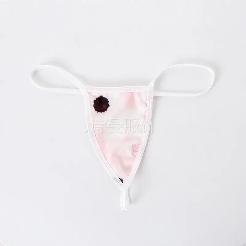 Strawberry Pink Cow Lingerie Cosplay Set - Lingerie