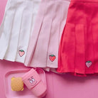 Strawberry Pleated School Girl Tennis Skirt Length 37cm Waist - skirt