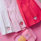 Strawberry Pleated School Girl Tennis Skirt Length 37cm Waist - skirt