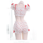 Strawberry Polkadot Farm Girl Lingerie Set - Cosparty