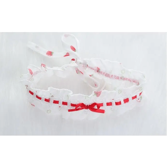 Strawberry Polkadot Farm Girl Lingerie Set - Cosparty