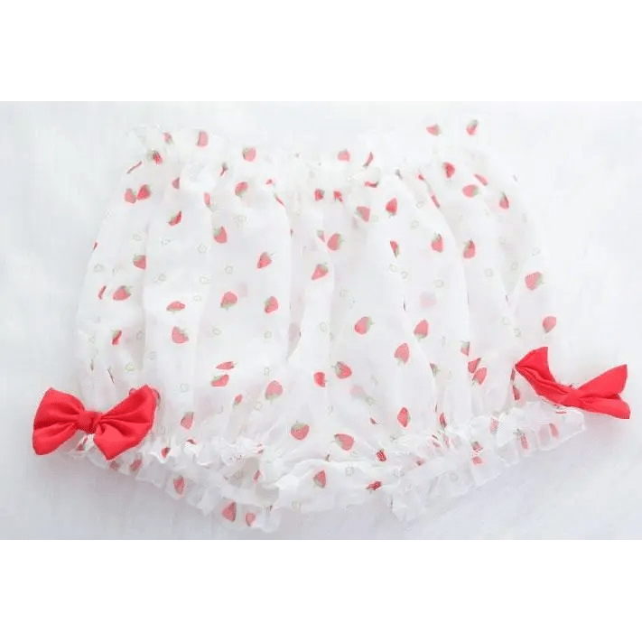 Strawberry Polkadot Farm Girl Lingerie Set - Cosparty