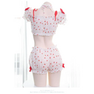 Strawberry Polkadot Farm Girl Lingerie Set - lingerie