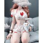 Strawberry Polkadot Farm Girl Lingerie Set - Cosparty