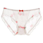 Strawberry Print Lace Trim Underwear with Bow Design - Cosparty