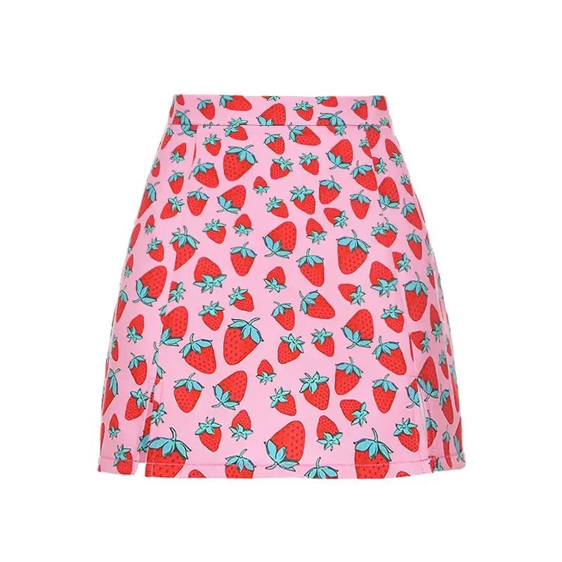 Strawberry Print Pencil Skirt for a Fun, Stylish Look - Cosparty