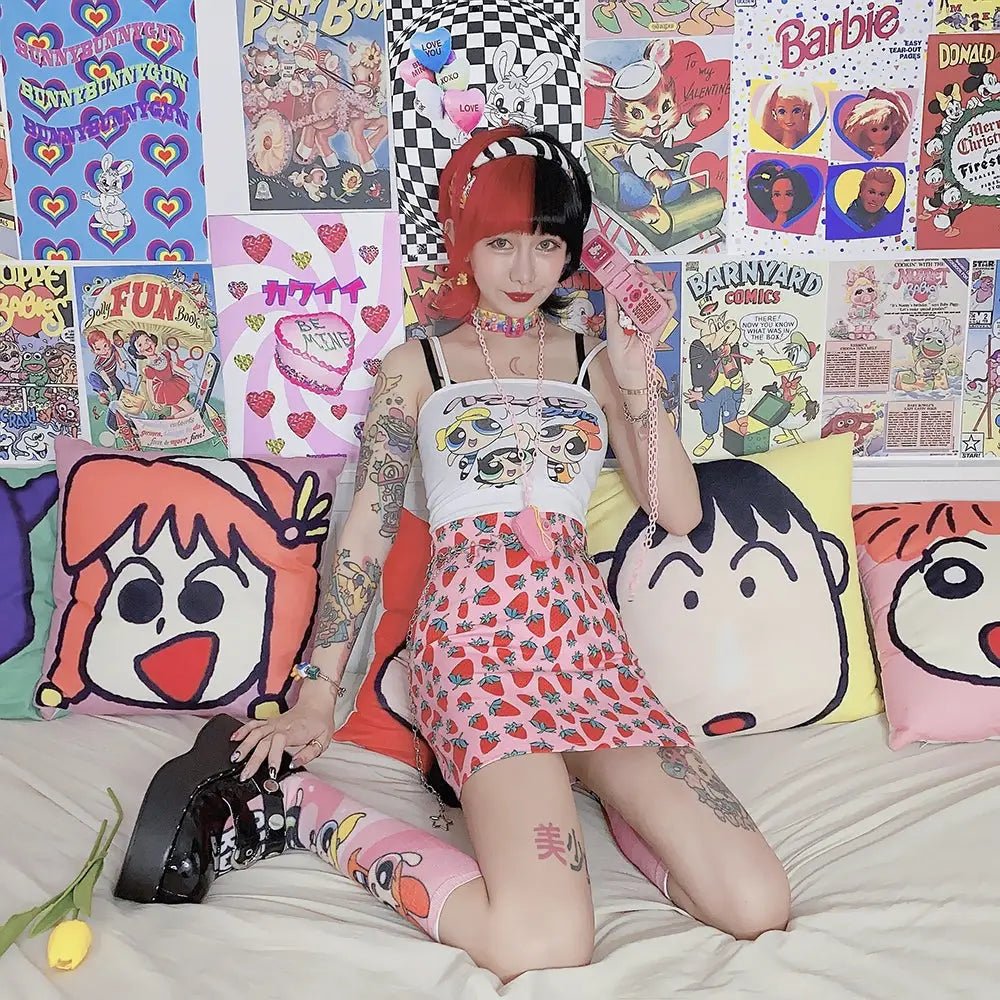 Strawberry Print Pencil Skirt for a Fun, Stylish Look - Cosparty