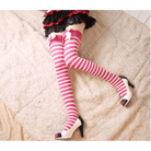 Strawberry Striped Over - the - Knee Stockings in Multiple Colors - Cosparty