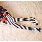 Strawberry Striped Over-the-Knee Stockings in Multiple Colors - stockings