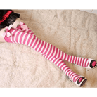 Strawberry Striped Over - the - Knee Stockings in Multiple Colors - Cosparty