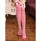 Strawberry Striped Over - the - Knee Stockings in Multiple Colors - Cosparty