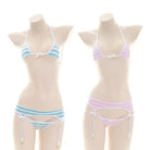 Striped Micro Vixen Lingerie Set Inspired by Hatsune Miku - Cosparty