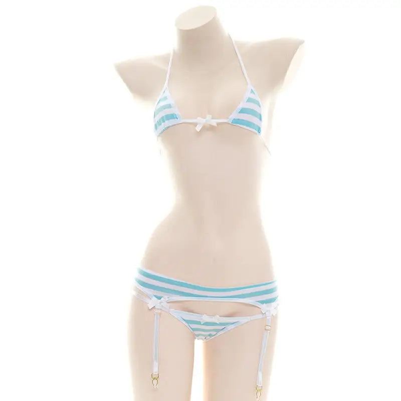 Striped Micro Vixen Lingerie Set Inspired by Hatsune Miku - lingerie set