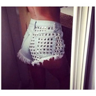 Studded Distressed Jean Shorts for an Edgy Summer Look - Shorts