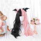 Stunning Black and Pink Pastel Goth Lolita Wig with Fringe - wig