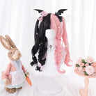 Stunning Black and Pink Pastel Goth Lolita Wig with Fringe - wig