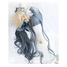 Stunning Dark Blue Silver Wavy Gothic Lolita Wig - wig