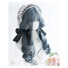 Stunning Dark Blue Silver Wavy Gothic Lolita Wig - wig