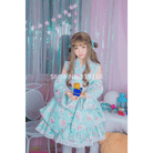 Stunning Pink or Blue Ruffled Kimono Dress in Lolita Style - Cosparty
