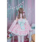 Stunning Pink or Blue Ruffled Kimono Dress in Lolita Style - Cosparty
