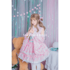 Stunning Pink or Blue Ruffled Kimono Dress in Lolita Style - Cosparty