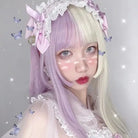 Split Lavender Lolita Wig - bangs, fairy kei, fake hair, kanekalon, lolita wig