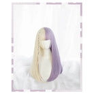 Stunning Split Lavender Purple and White Blond Lolita Wig - wigs