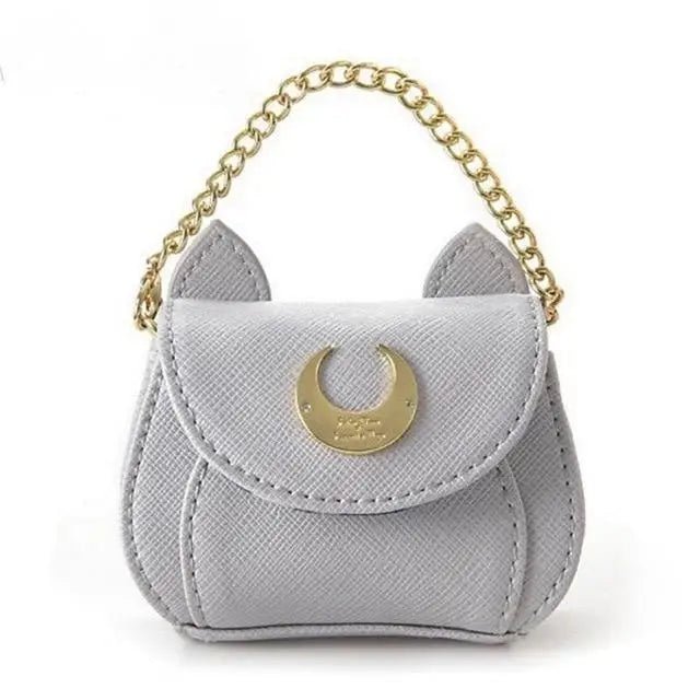 Stunning White Magical Girl Handbag with Cat Print Interior - Cosparty