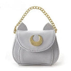 Stunning White Magical Girl Handbag with Cat Print Interior - Cosparty