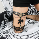 Stylish Leather Garter Belt for a Goth Look - 2 - garter belt