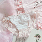 Stylish Pink Satin Panties in Beautiful Patterns - Gold Stars - underwear