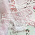 Stylish Pink Satin Panties in Beautiful Patterns - See Through Polkadot - underwear