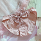 Stylish Pink Satin Panties in Beautiful Patterns - Orange-Red Color - underwear