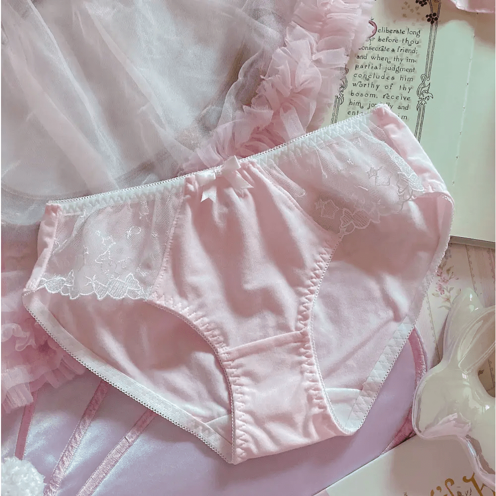 Stylish Pink Satin Panties in Beautiful Patterns - Cosparty