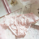 Stylish Pink Satin Panties in Beautiful Patterns - Ribbon Mermaid Lace - underwear