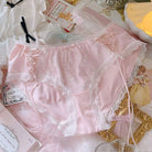 Stylish Pink Satin Panties in Beautiful Patterns - Embroidery - underwear